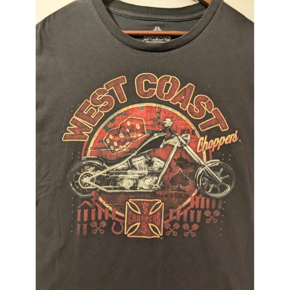 West Coast Choppers T Shirt Mens XL Black Good Graphic Biker Motorcycle Tee